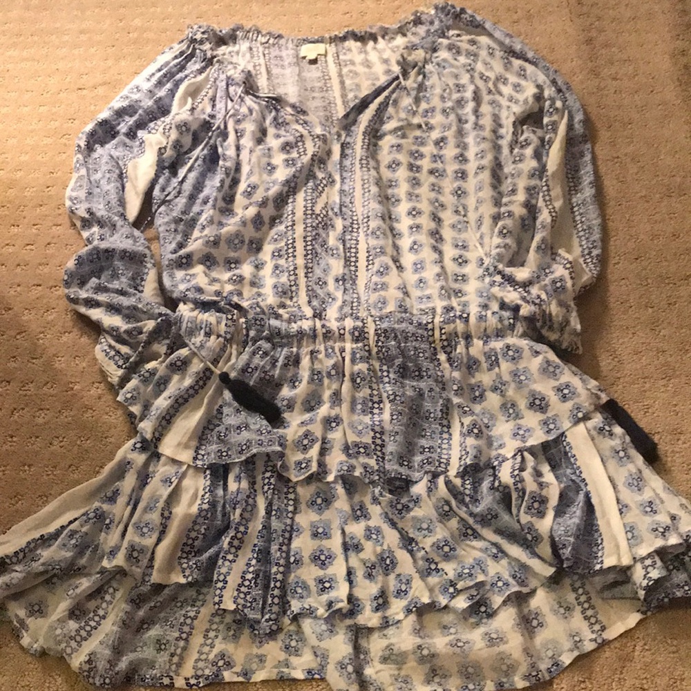 Blue print dress